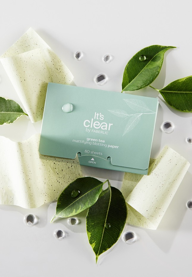 Купить Матирующие салфетки для лица с зеленым чаем