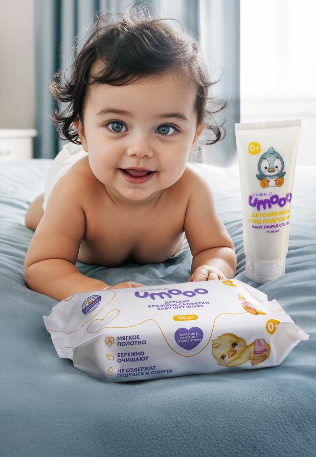 Купить Детские влажные гигиенические салфетки Umooo 0+