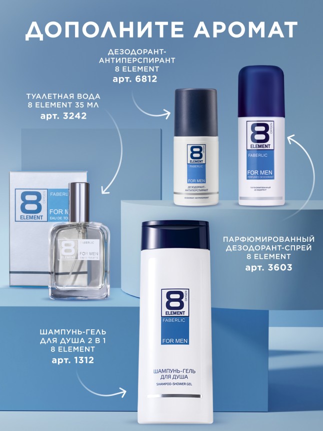 Инструкция Туалетная вода для мужчин 8 Element