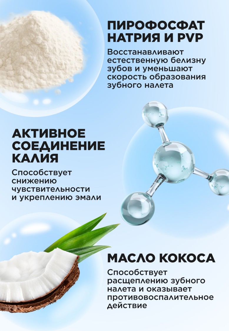 Фаберлик Отбеливающая зубная паста с кокосом «Снижение чувствительности»