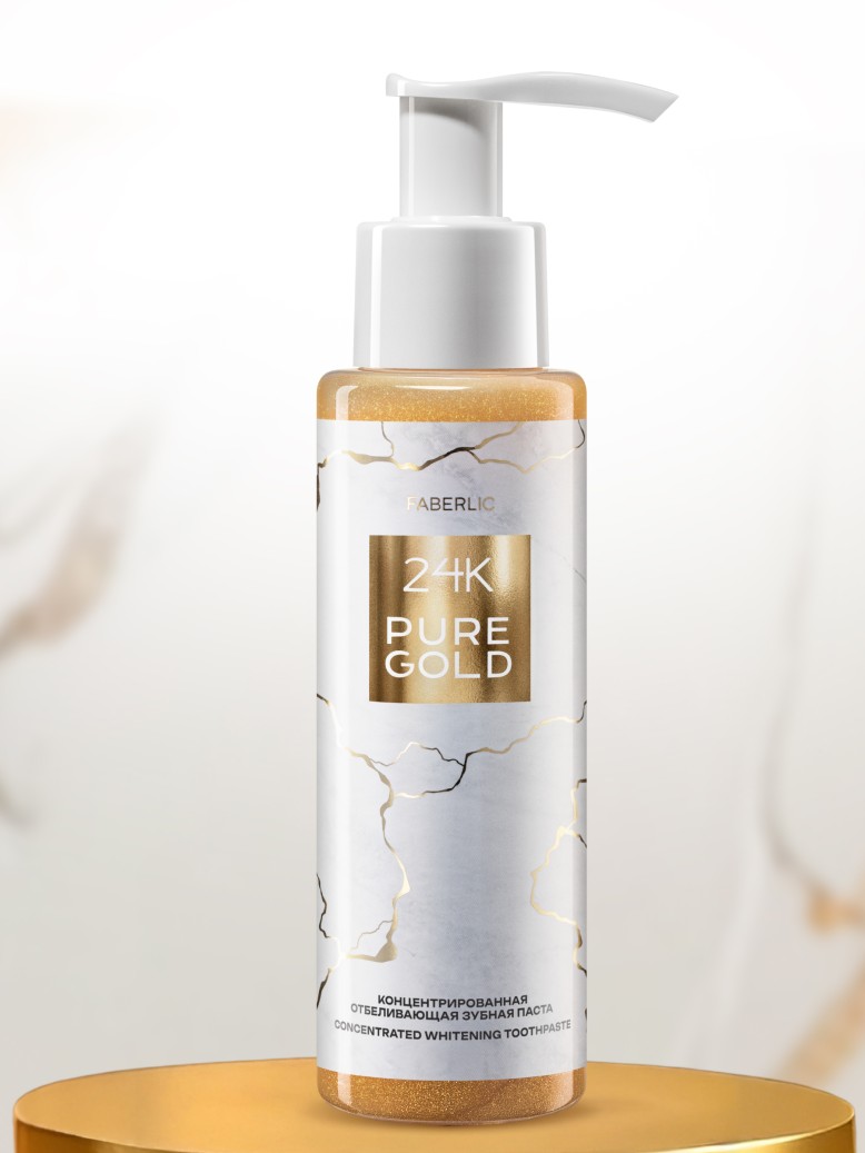 Концентрированная отбеливающая зубная паста 24K Pure Gold