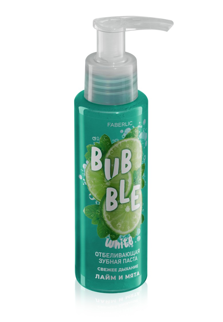 Состав Отбеливающая зубная паста с лаймом и мятой «Свежее дыхание» Bubble White