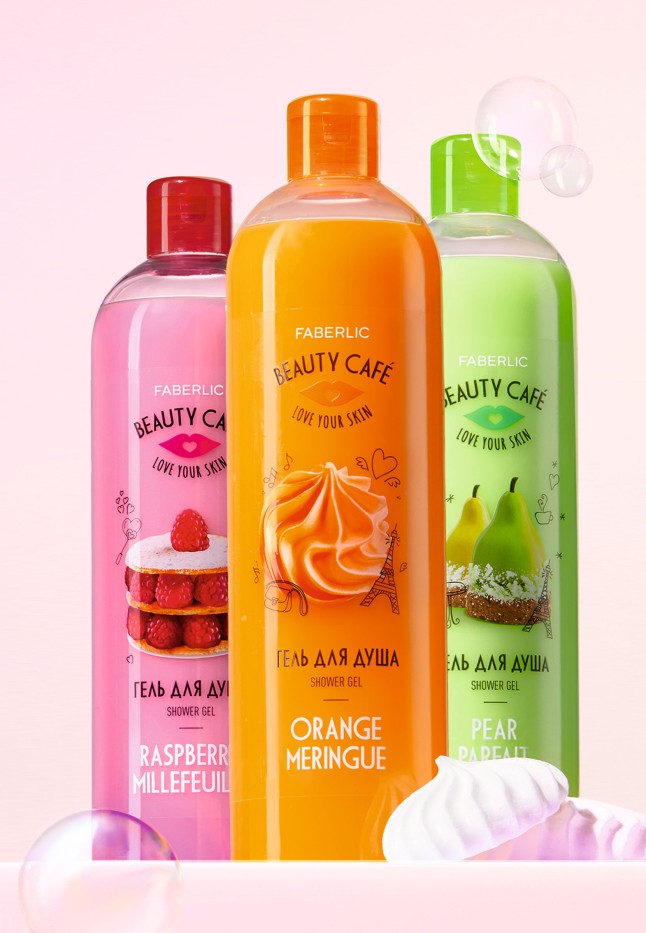 Купить Гель для душа «Малиновый мильфей» Beauty Cafe