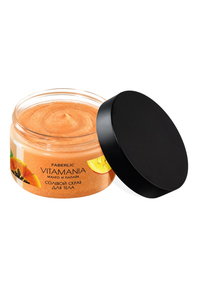 Купить Солевой скраб для тела «Манго и папайя» Vitamania