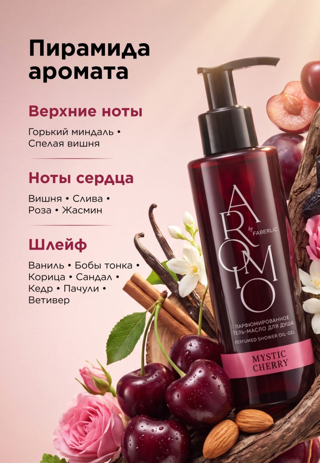 Фаберлик Парфюмированное гель-масло для душа Mystic Cherry