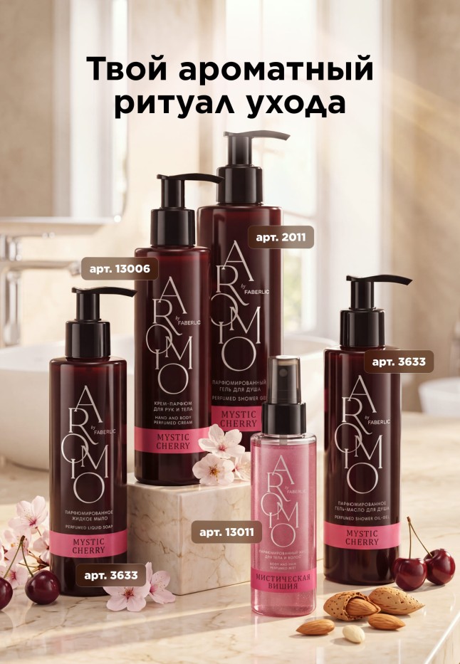 Состав Парфюмированное гель-масло для душа Mystic Cherry