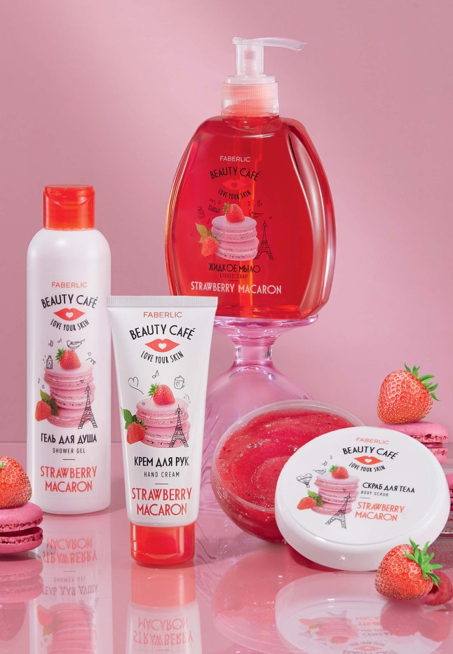 Заказать Скраб для тела «Клубничный макарун» Beauty Cafe