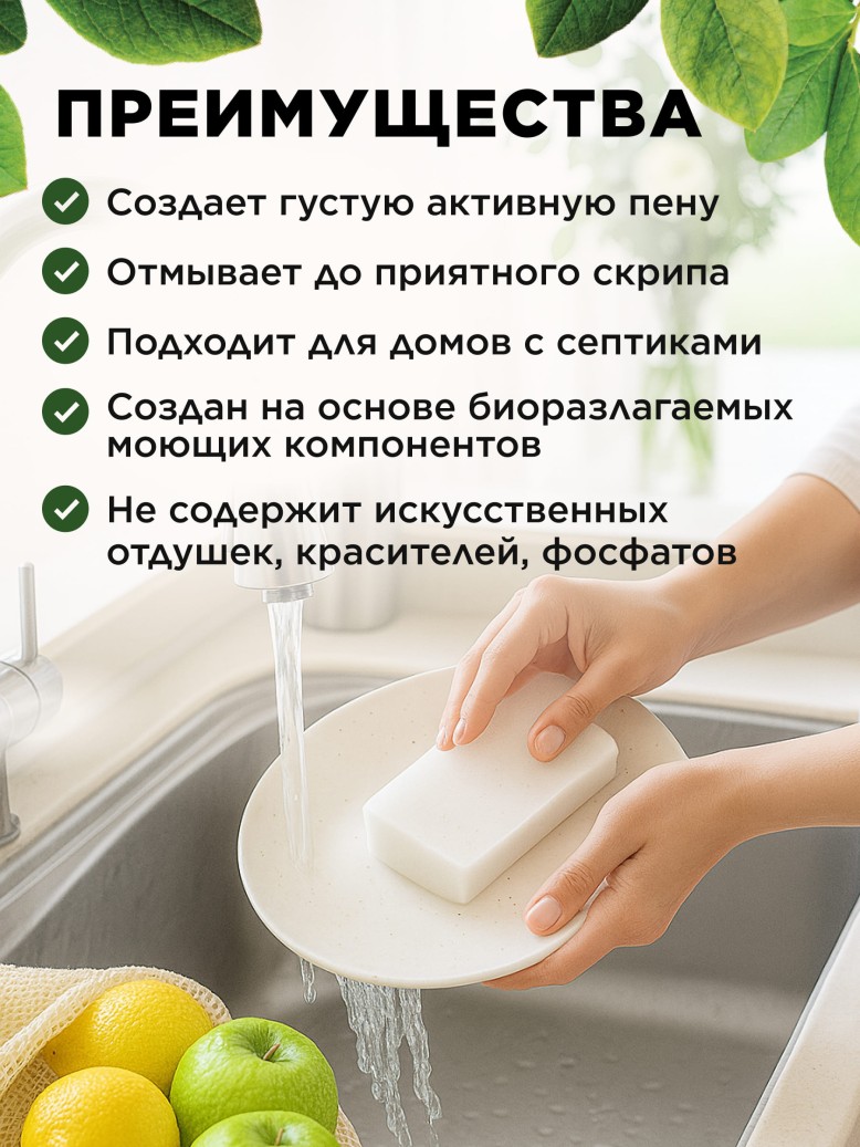 Отзывы Концентрированный гель для мытья посуды «Цитрусовый микс» Home Gnome Greenly