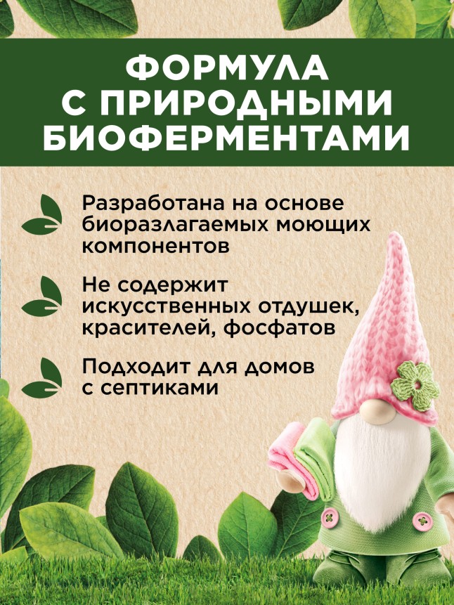 Состав Концентрированный кондиционер для белья «Цветочный микс» Home Gnome Greenly