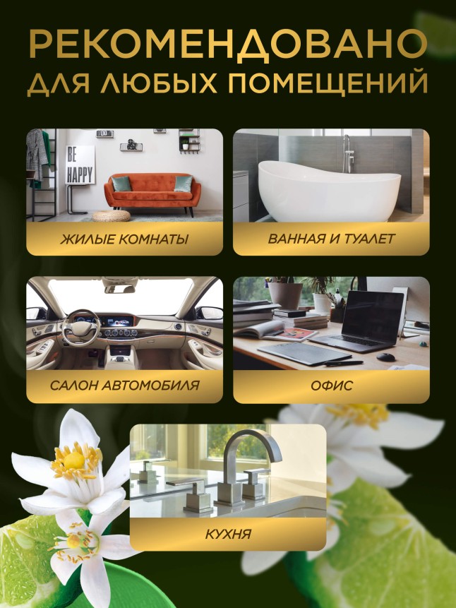 Отзывы Парфюмированный интерьерный спрей Антитабак «Сицилийский бергамот»