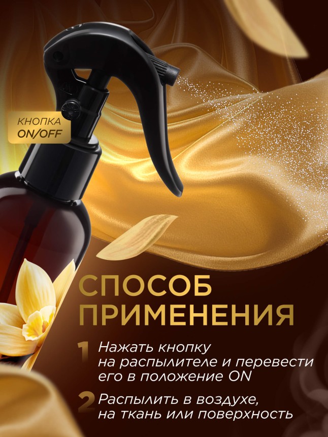 Состав Парфюмированный интерьерный спрей «Тонка и ваниль»