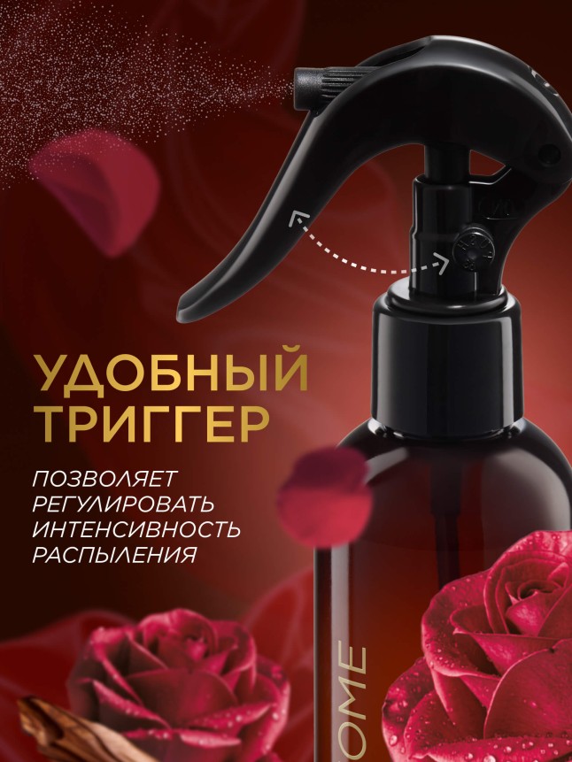 Инструкция Парфюмированный интерьерный спрей «Роза и сандал»