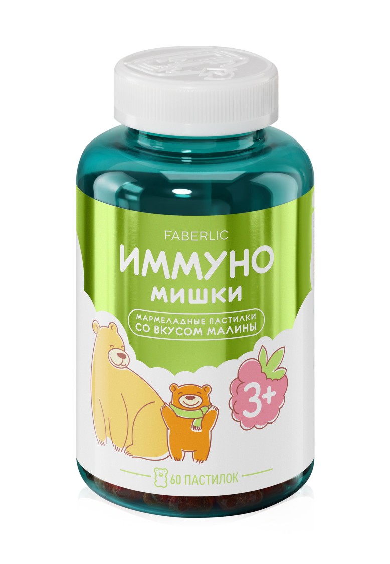 БАД к пище «Иммуно Мишки» со вкусом малины