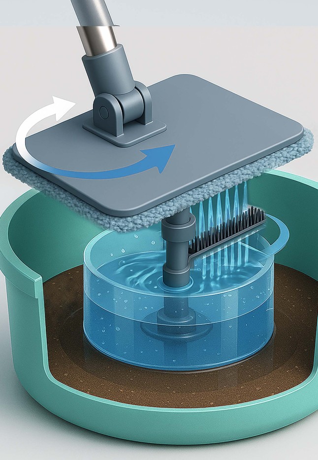Состав Швабра с системой очистки воды и отжимом