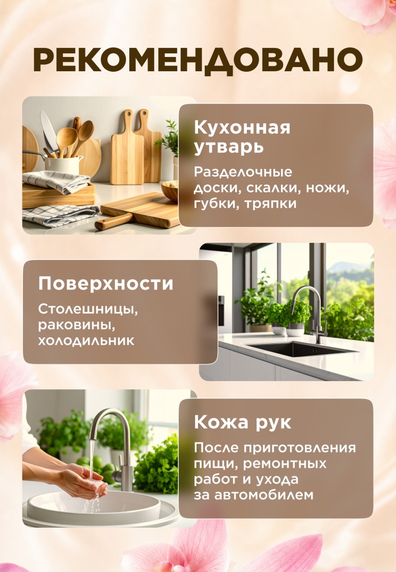 Состав Парфюмированное крем-мыло для кухни «Кокос и орхидея»