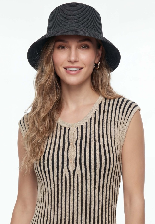 Купить 600991 Шляпа из соломки, цвет черный