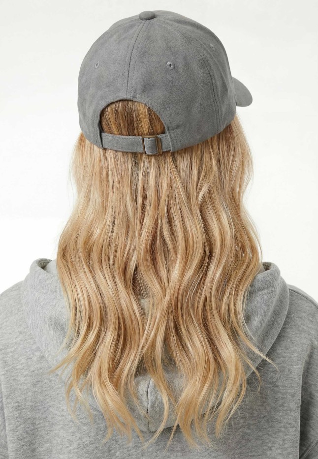 Заказать 600994 Кепка-бейсболка с эффектом замши, цвет серый