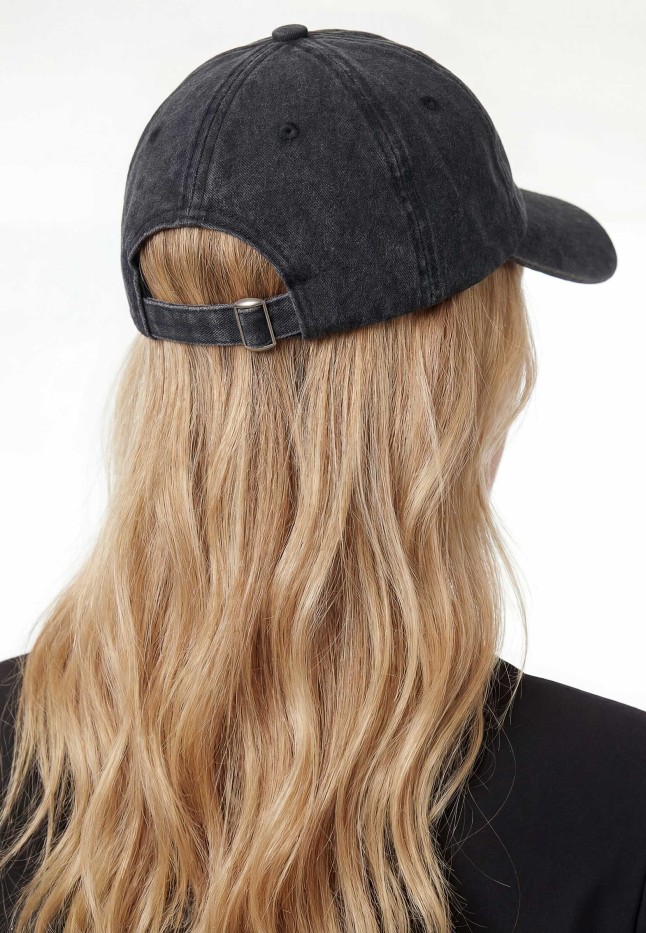 Заказать 600995 Кепка-бейсболка из денима, цвет темно-серый деним