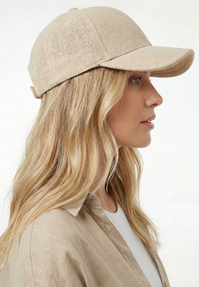 Купить 600997 Кепка-бейсболка из соломки, цвет натуральный