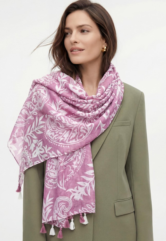 Купить 600998 Женский палантин, цвет лиловый