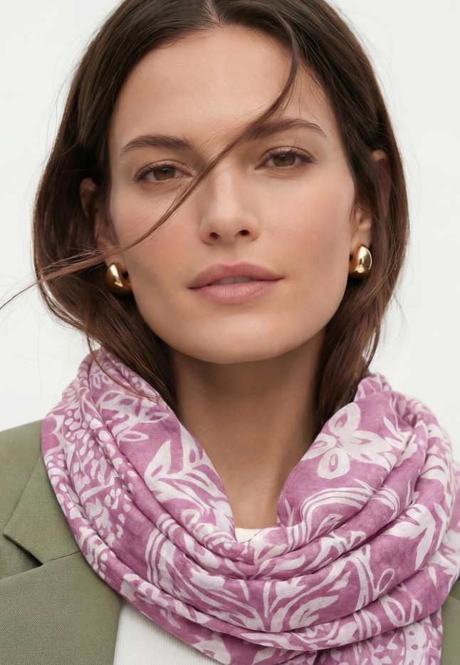 Заказать 600998 Женский палантин, цвет лиловый