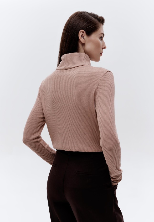 Фаберлик Водолазка из рельефного трикотажа, цвет мокко