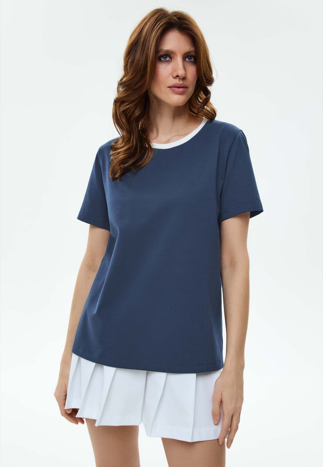 Заказать Женская футболка, цвет синий