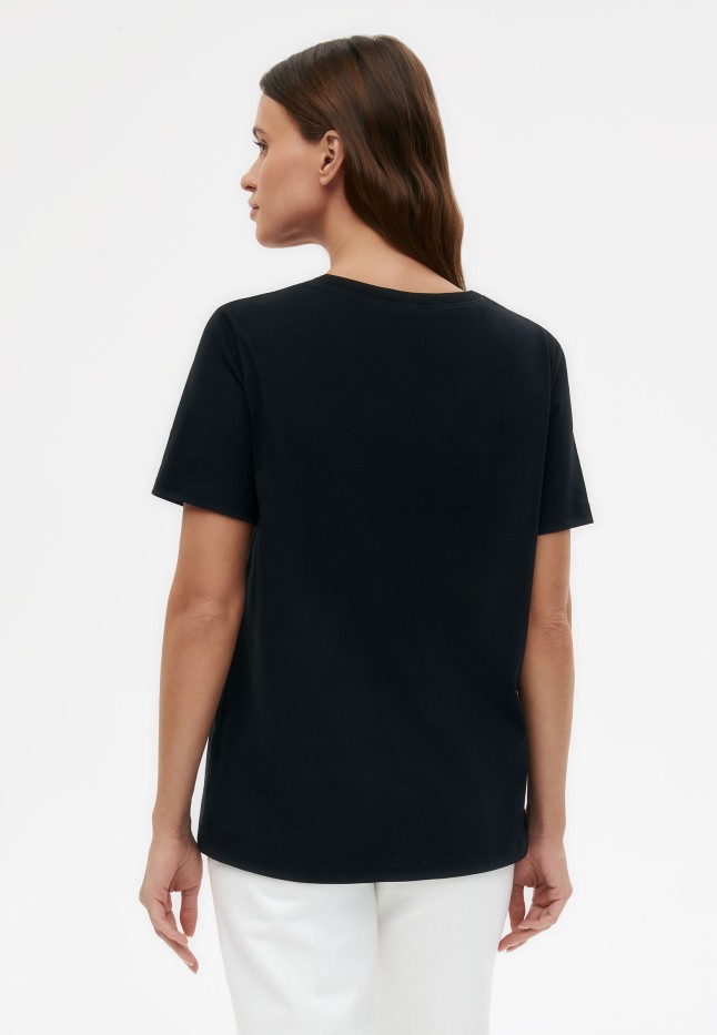 Фаберлик Футболка с принтом «Сердечки», цвет черный