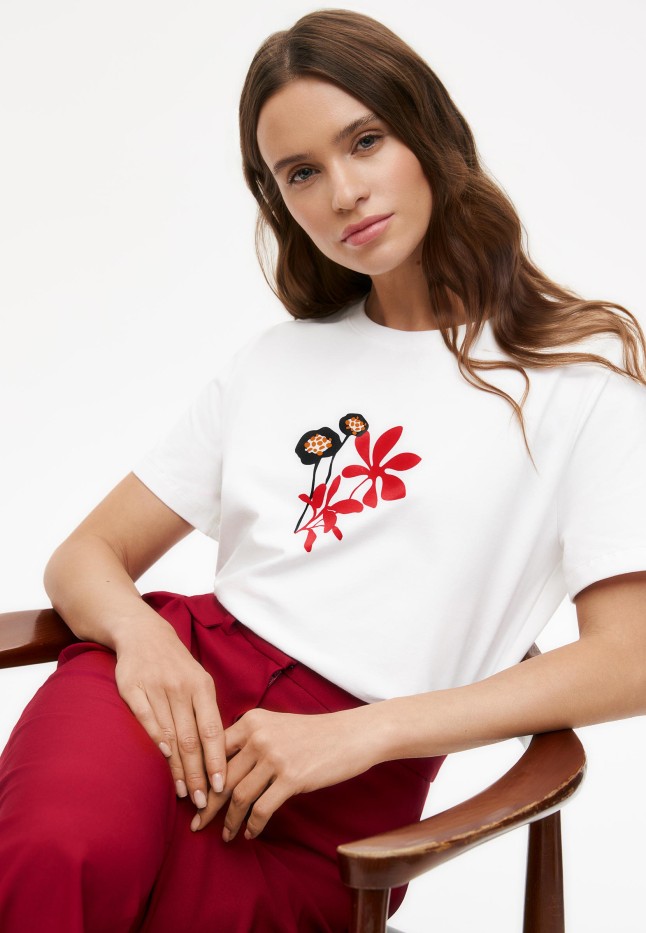 Фото Футболка с цветочным принтом «Экзотик»