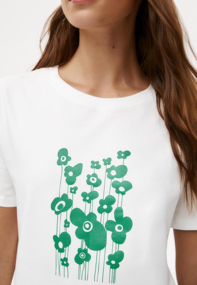 Купить Футболка с цветочным принтом «Виола»