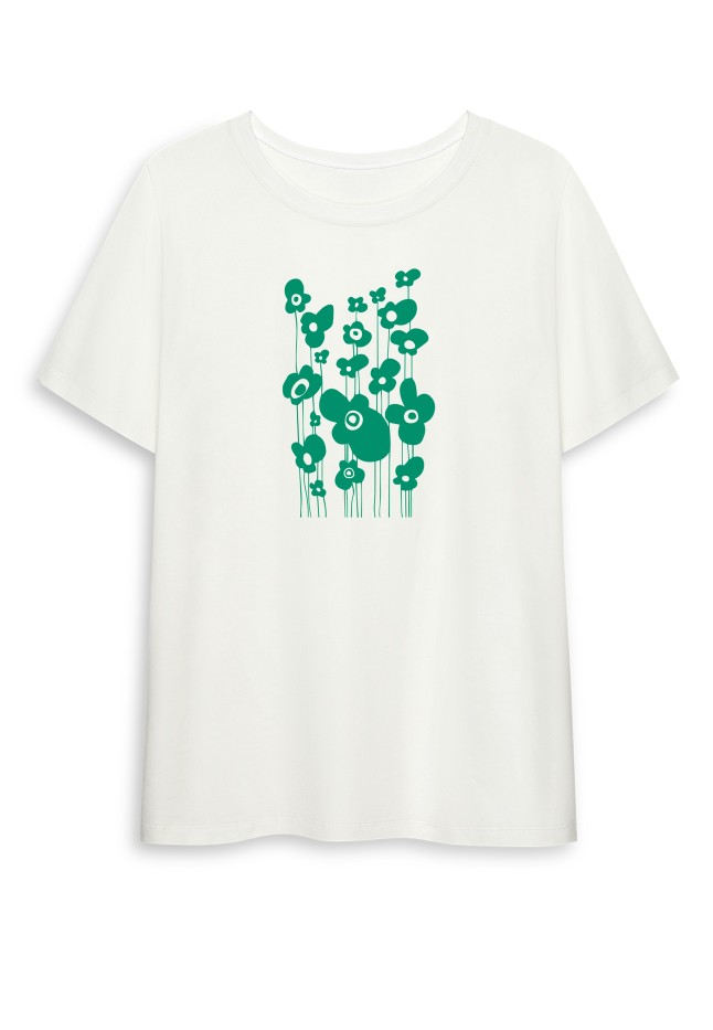 Инструкция Футболка с цветочным принтом «Виола»