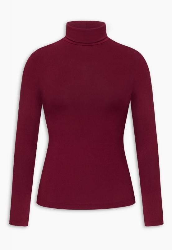 Фото Водолазка женская, цвет бордовый