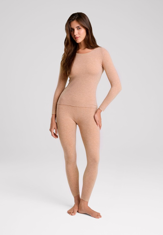 Заказать Женский лонгслив, цвет бежевый меланж