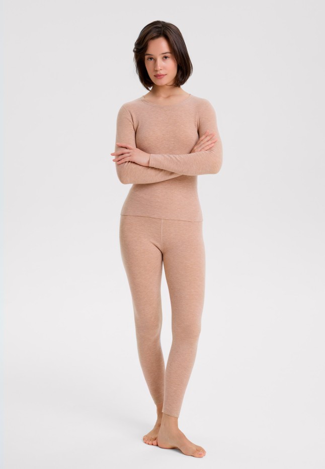 Фаберлик Женский лонгслив, цвет бежевый меланж