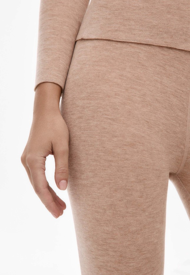 Состав Женские легинсы, цвет бежевый меланж