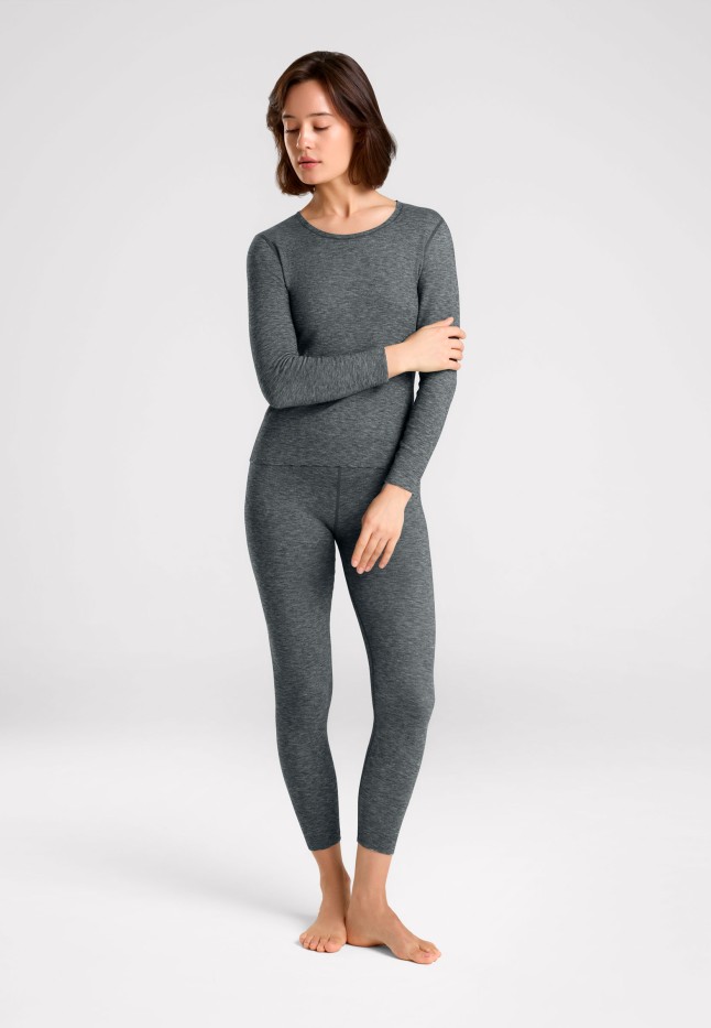 Заказать Женский лонгслив, цвет черный меланж