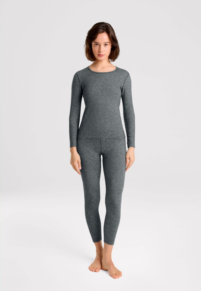 Купить Женские легинсы, цвет черный меланж