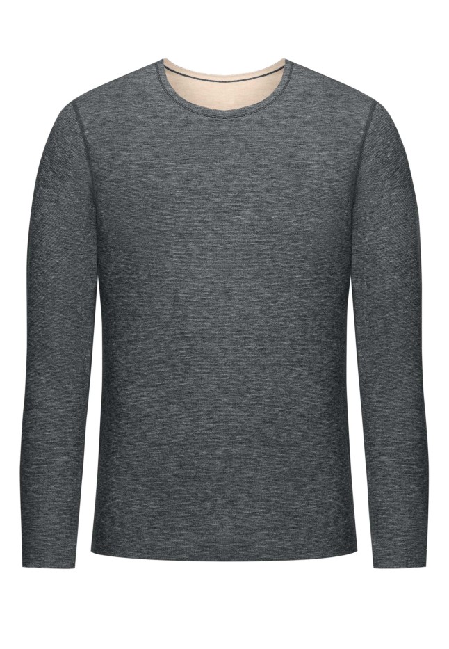 Состав Мужской лонгслив, цвет черный меланж