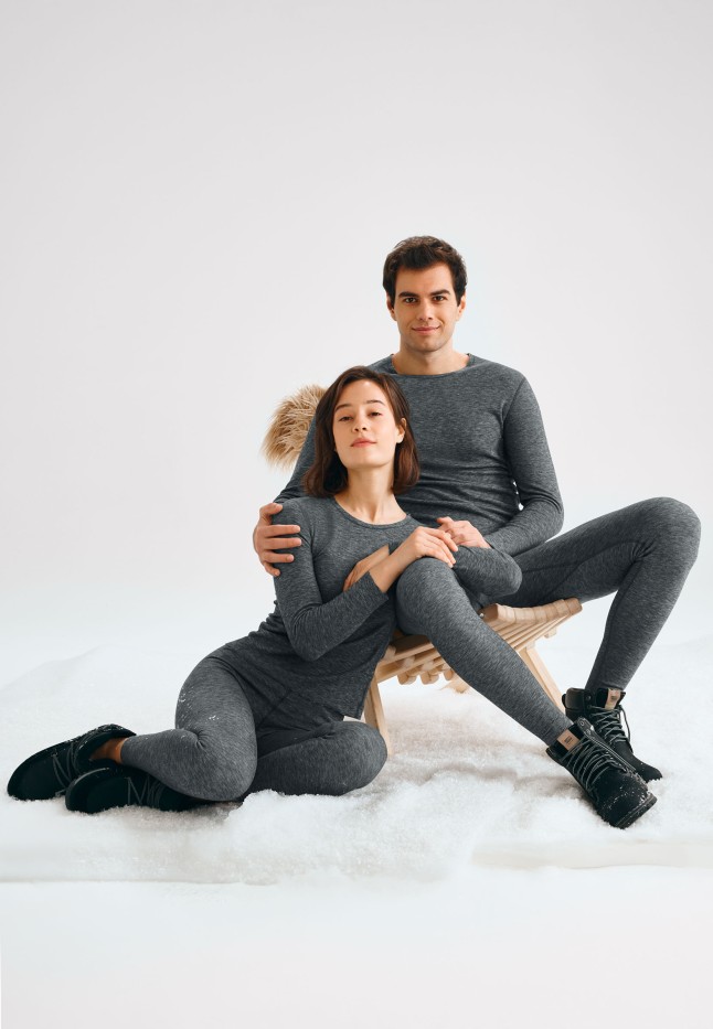 Инструкция Мужской лонгслив, цвет черный меланж