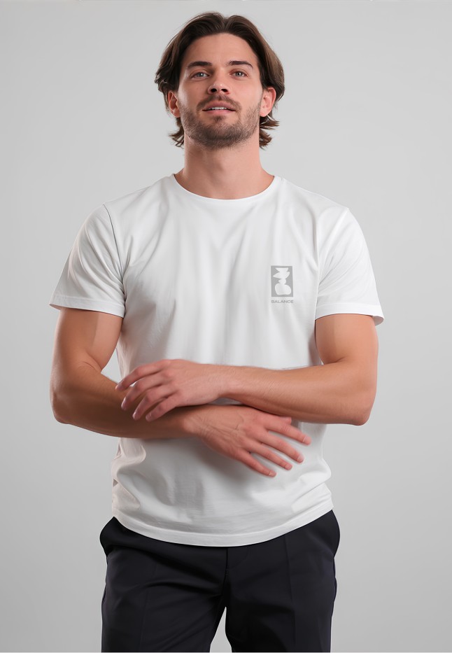 Фаберлик Футболка с принтом «Баланс», цвет белый