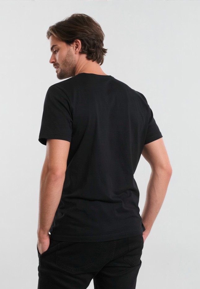 Заказать Футболка с принтом «Цифровой штрих», цвет черный