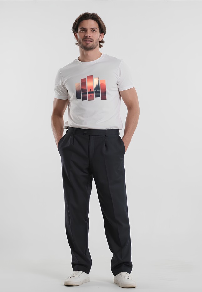 Купить Футболка с принтом «Внутренний горизонт», цвет белый