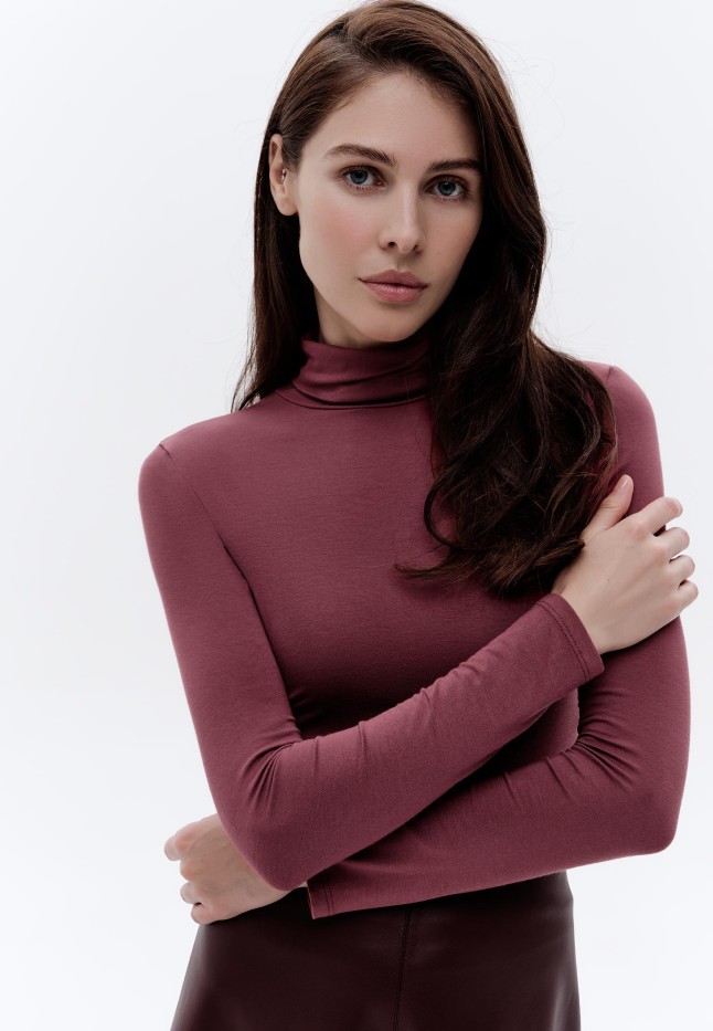 Купить Водолазка, цвет брусничный