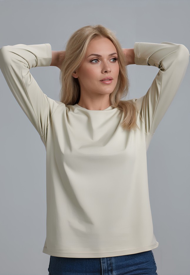 Заказать Женский лонгслив , цвет серо-бежевый