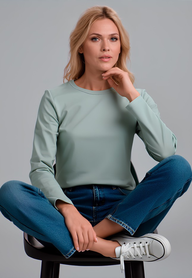 Заказать Женский лонгслив , цвет серо-зеленый