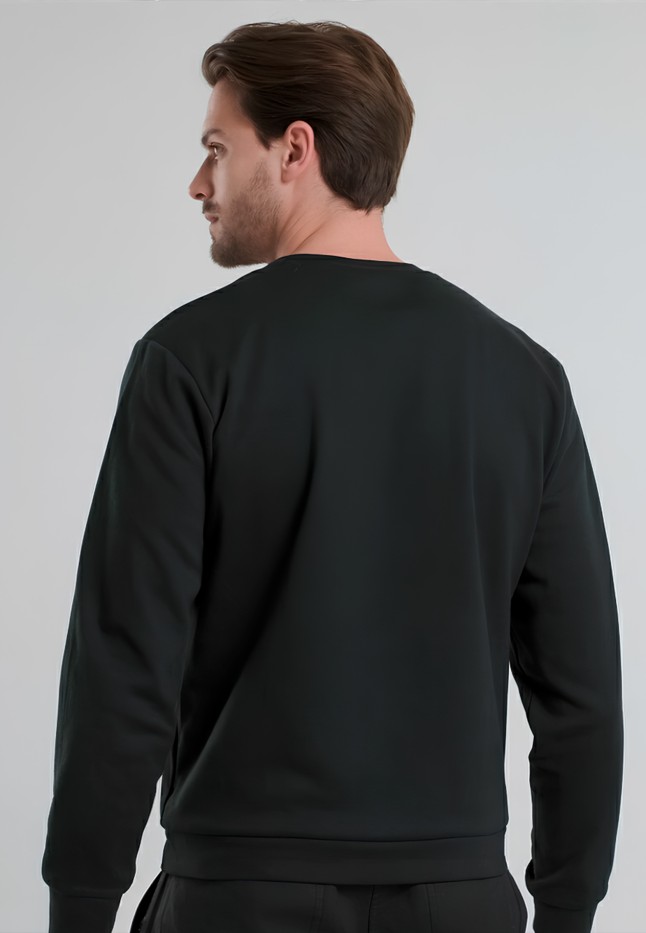 Купить Мужской свитшот с принтом «Balance Point», цвет черный