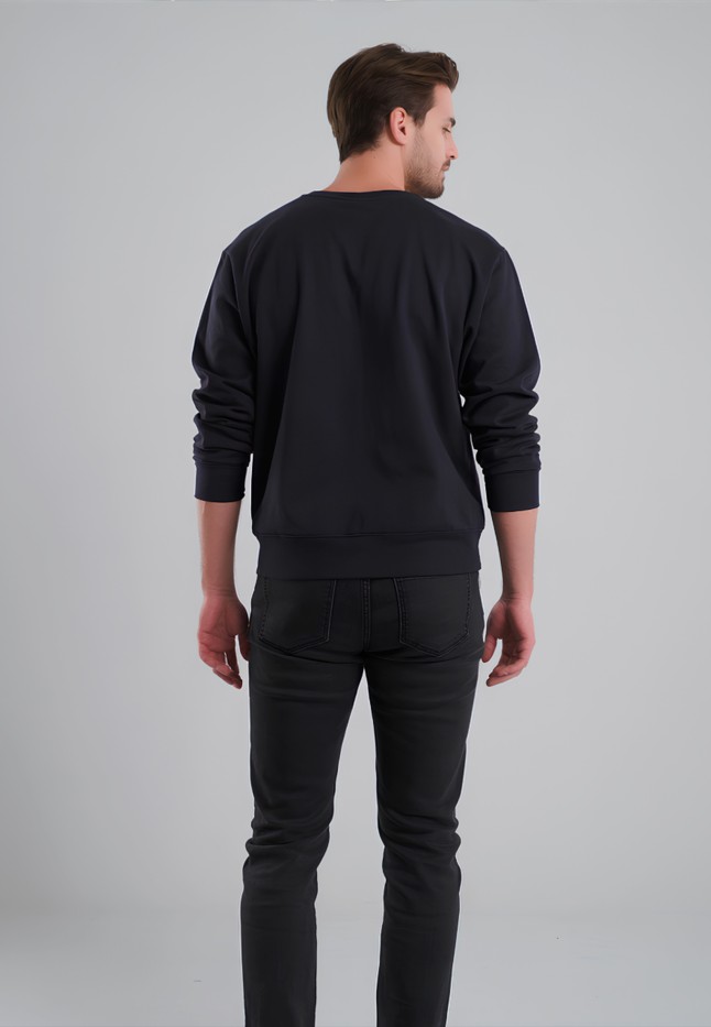 Купить Мужской свитшот с принтом «Silent Flight», цвет черный