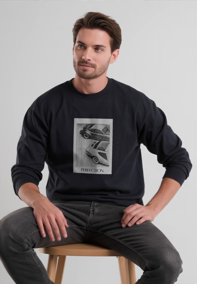 Фаберлик Мужской свитшот с принтом «Perfection», цвет черный