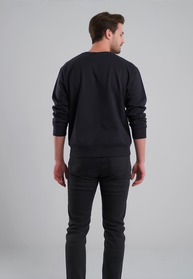 Заказать Мужской свитшот с принтом Festive, цвет черный