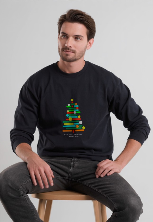 Фаберлик Мужской свитшот с принтом Festive, цвет черный